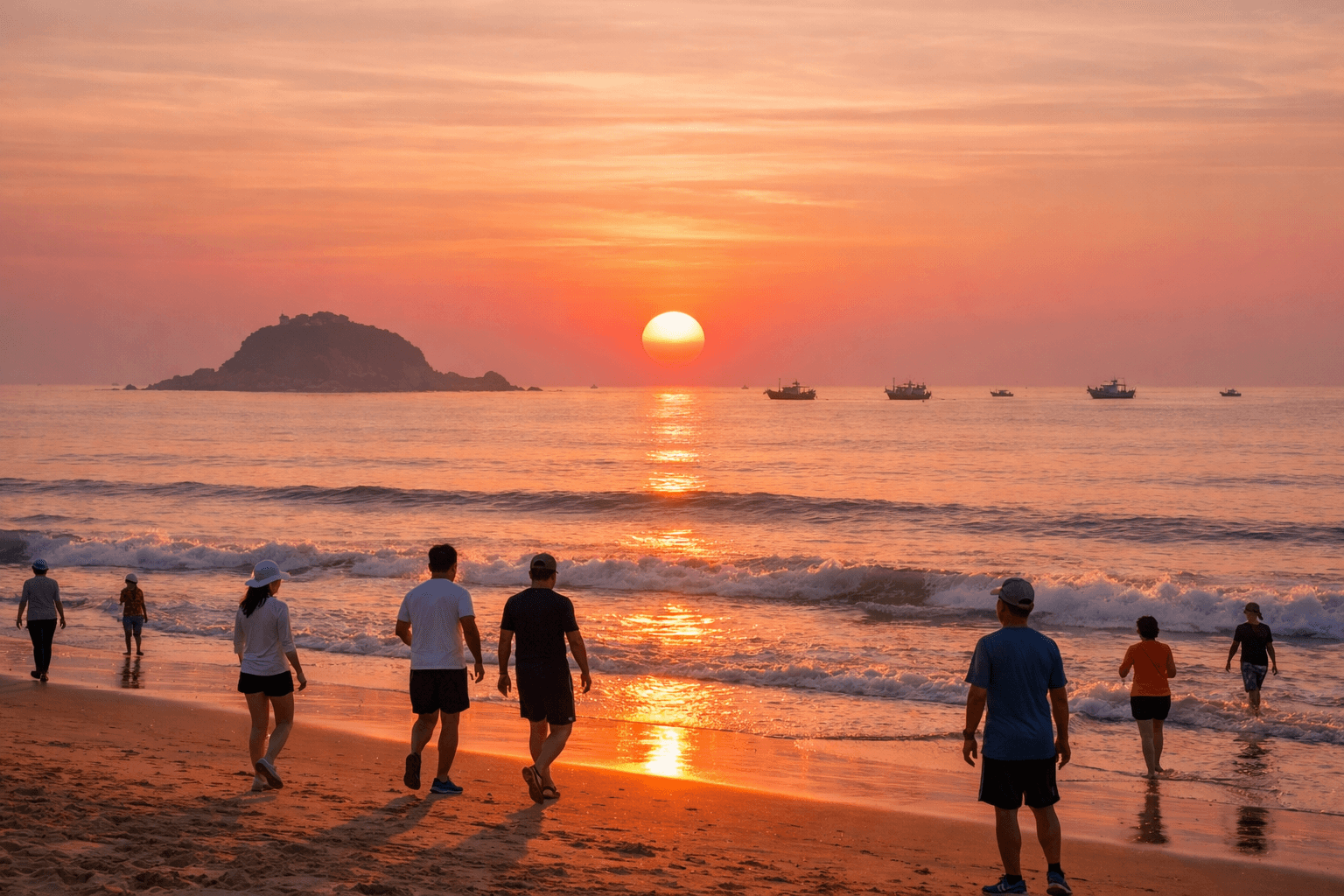 Bình minh trên biển